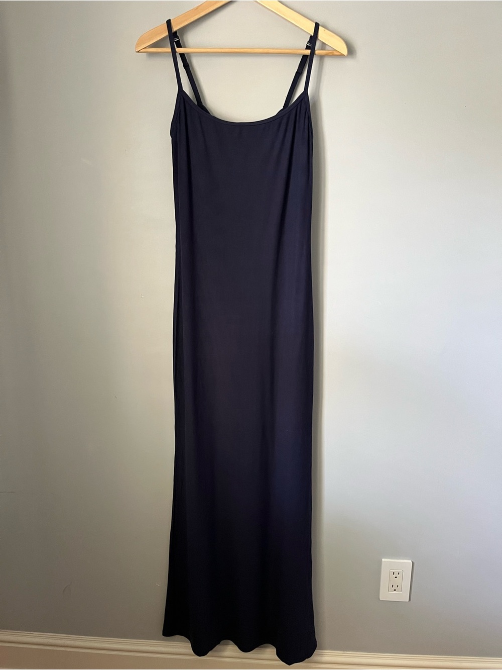 Yitty By Lizzo Soft Rib Deep Navy Blue Maxi Dress Size Medium NWT - Picture 3 of 16